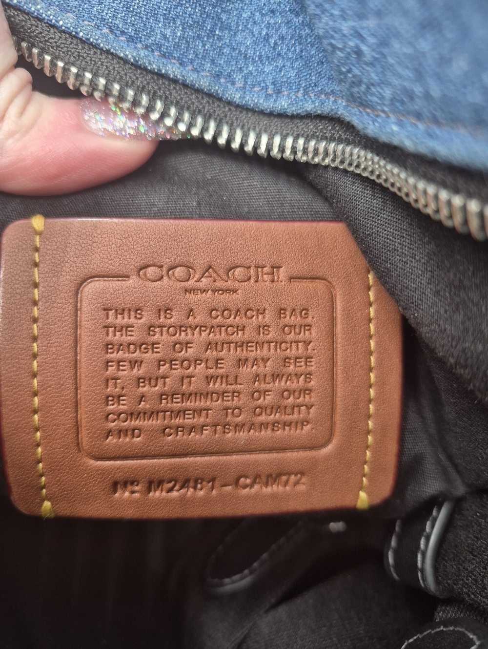Coach Medium Patchwork Denium Cargo Tote/crossbody Bag - Picture 10 of 10